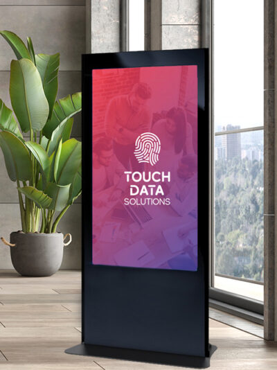 Tótem digital vertical de 55 pulgadas de Touch Data