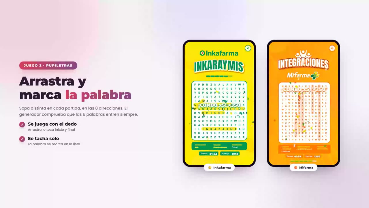 Pupiletras Inkaraymis de Inkafarma e Integraciones de Mifarma