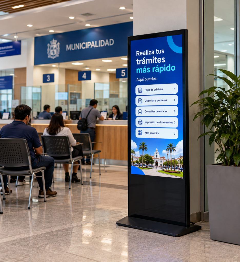 Tótem digital informativo en una municipalidad